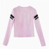 Fashionable Pink Slim Casual Long Sleeve