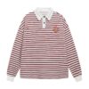 Trendy Vintage Wash Striped Long Sleeve